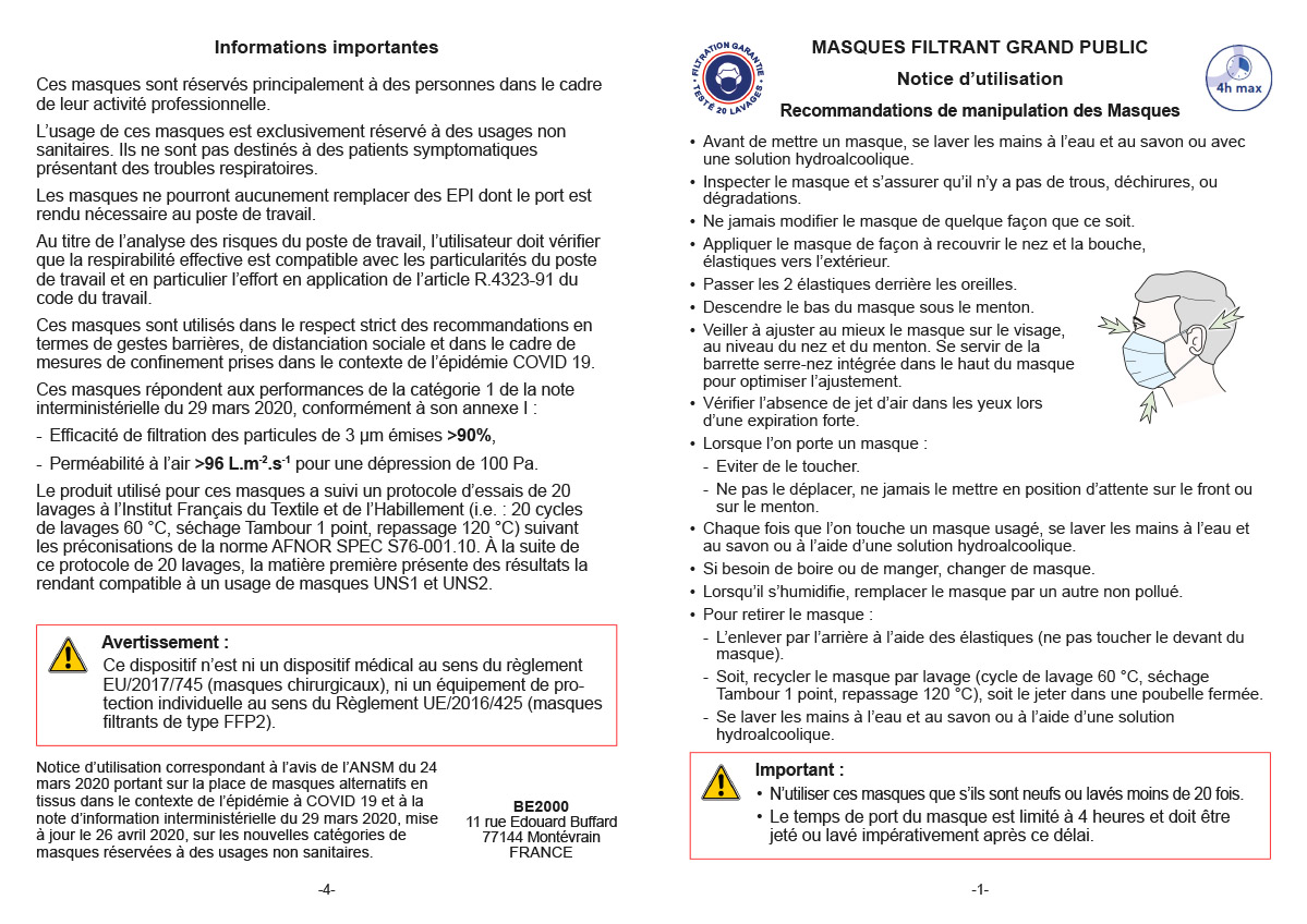 250 masques PREMIUM - Catégorie 1 - homologués UNS1 – Image 11